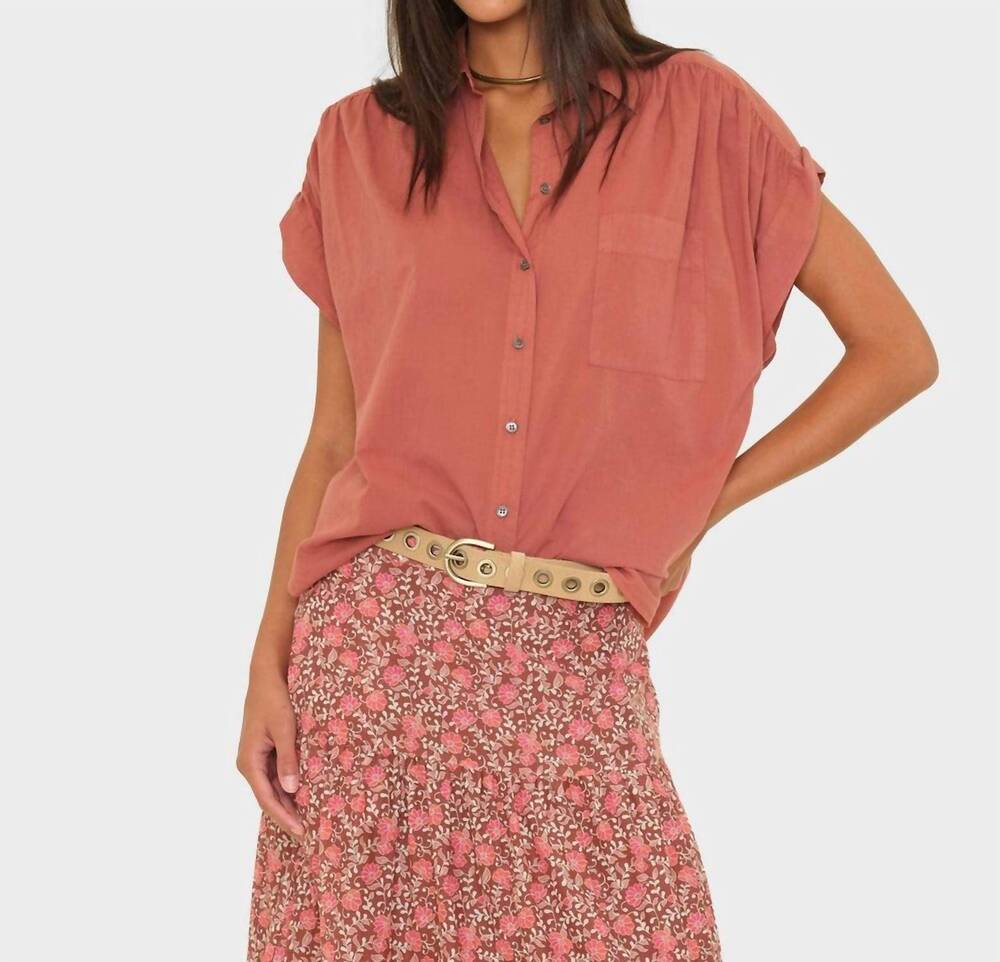 NEW XIRENA women's lexi shirt in cinnbar